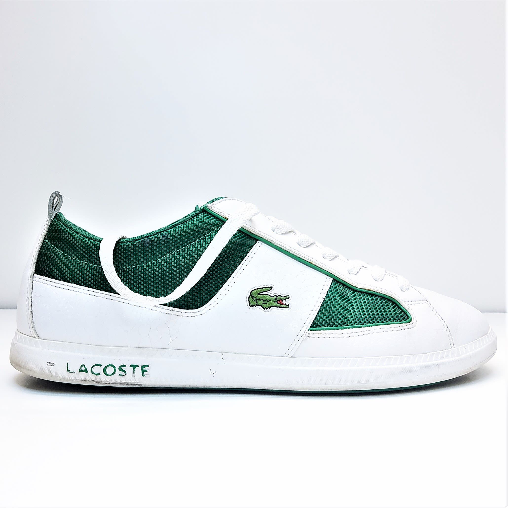 Buy the Lacoste Sport Observe 2 White/Green Men's Casual Sneakers Size 10.5  | GoodwillFinds